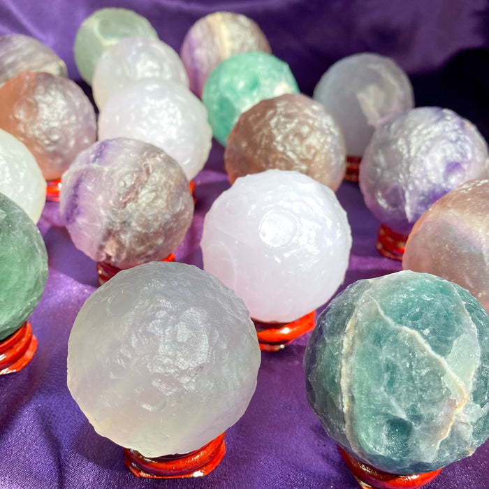 Large Fluorite Full Moon Sphere