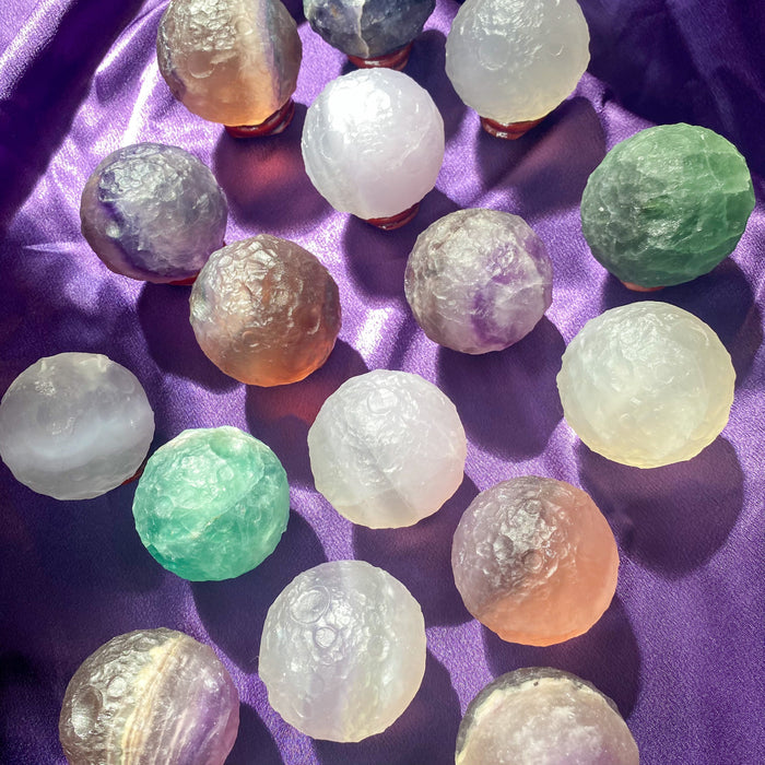 Large Fluorite Full Moon Sphere