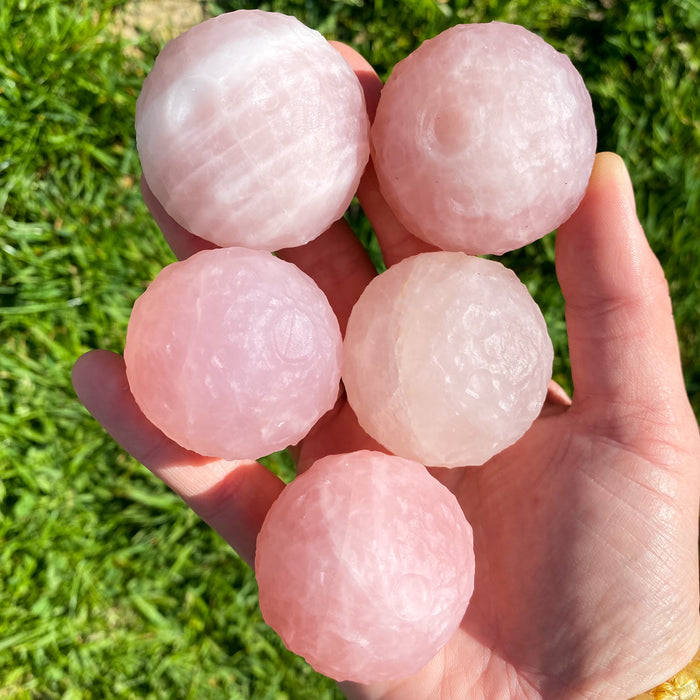 Large Rose Quartz Full Moon Sphere