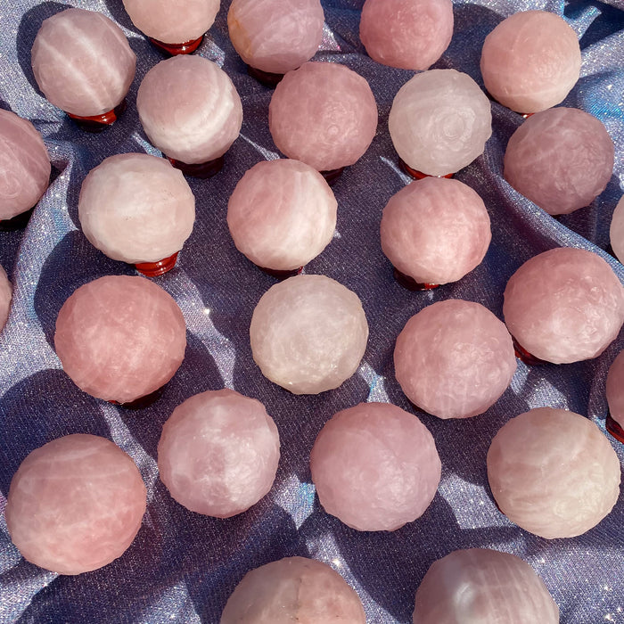 Large Rose Quartz Full Moon Sphere