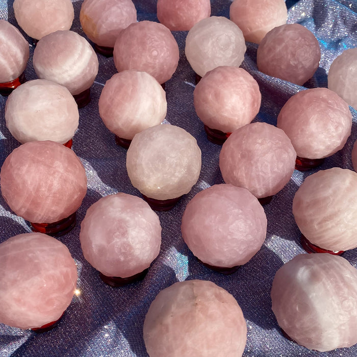 Large Rose Quartz Full Moon Sphere