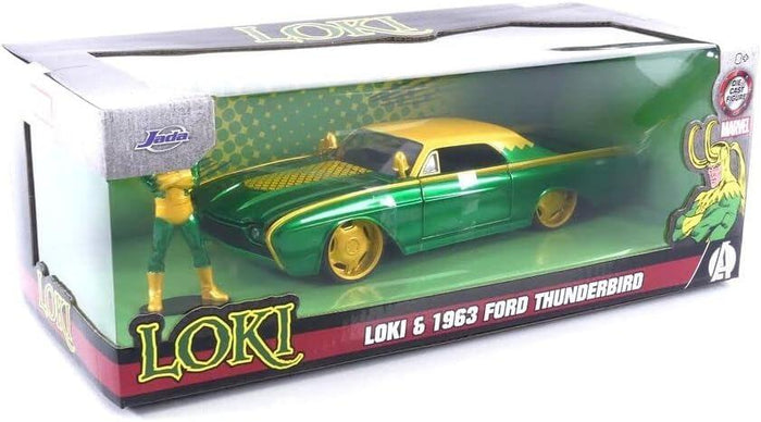 Loki: 1963 Ford Thunderbird w/ Loki Hollywood Rides 1:24 Scale Die Cast Vehicle