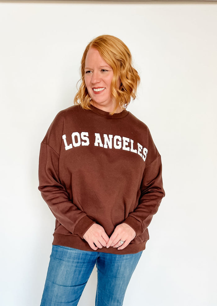 Los Angeles Terry Sweatshirt - Brown