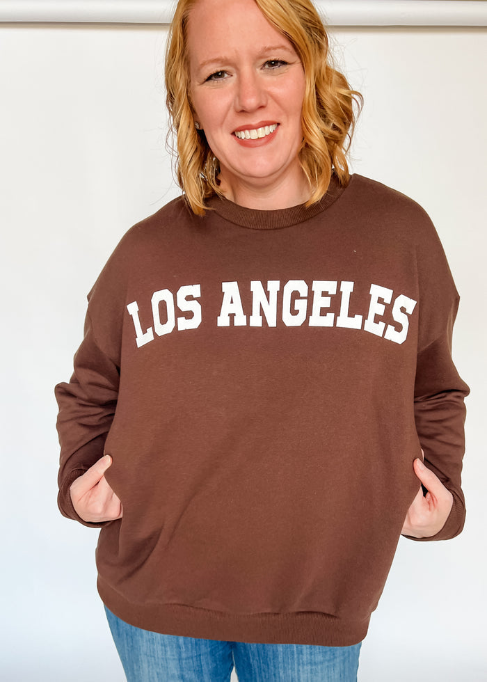Los Angeles Terry Sweatshirt - Brown