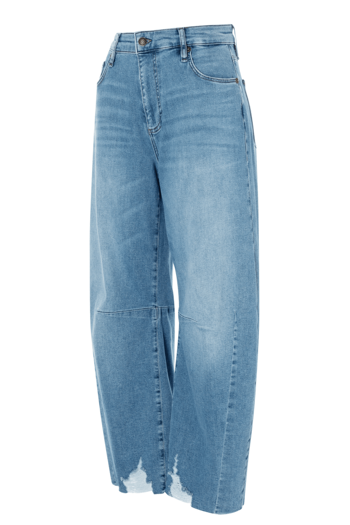 MAC Dakota Fringe Barrel Jeans Destroyed Fringe 3124 - 90 - D414 - Dotique