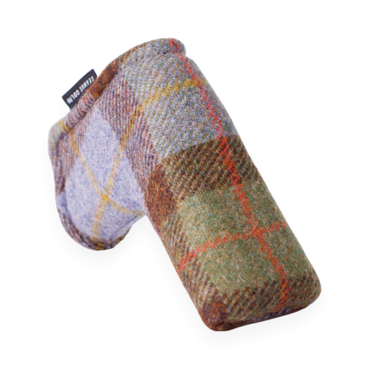MacLeod Check Harris Tweed Blade Putter Cover