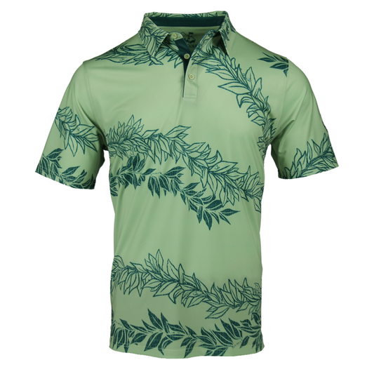 "Maile 2026" Forest Greens - OGA Men's Polo - Tonal Forest Green
