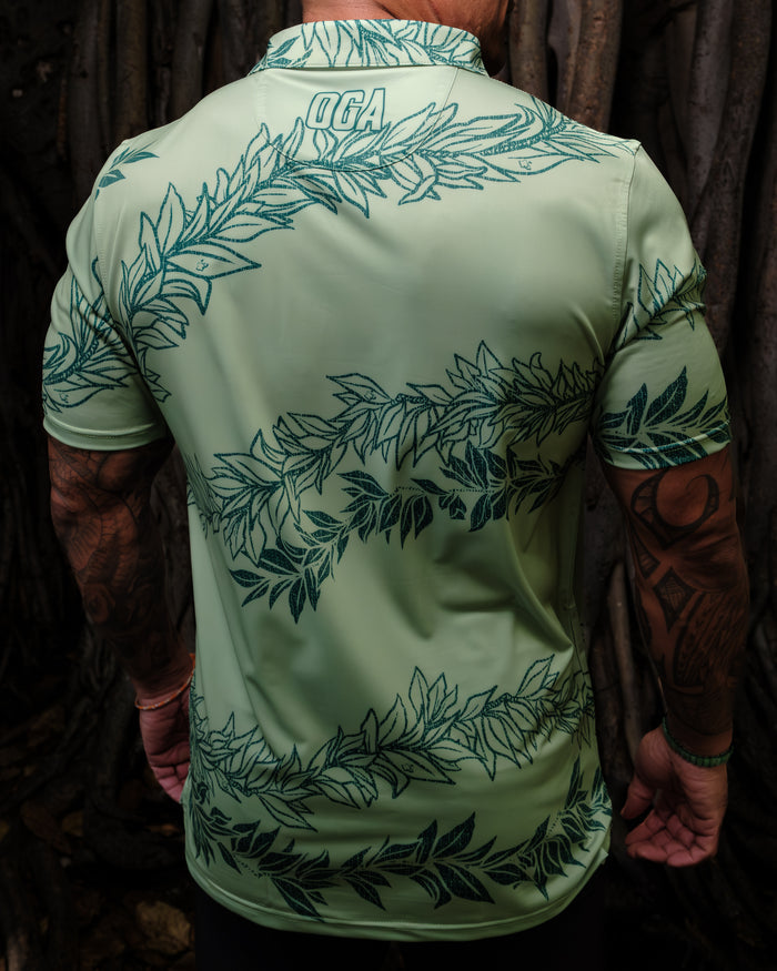 "Maile 2026" Forest Greens - OGA Men's Polo - Tonal Forest Green