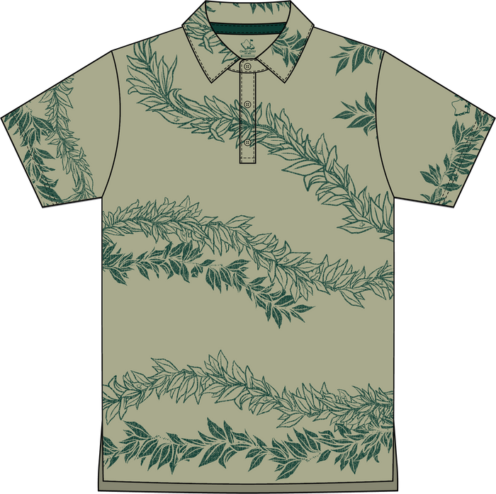 "Maile 2026" Forest Greens - OGA Youth Polo - Tonal Forest Green