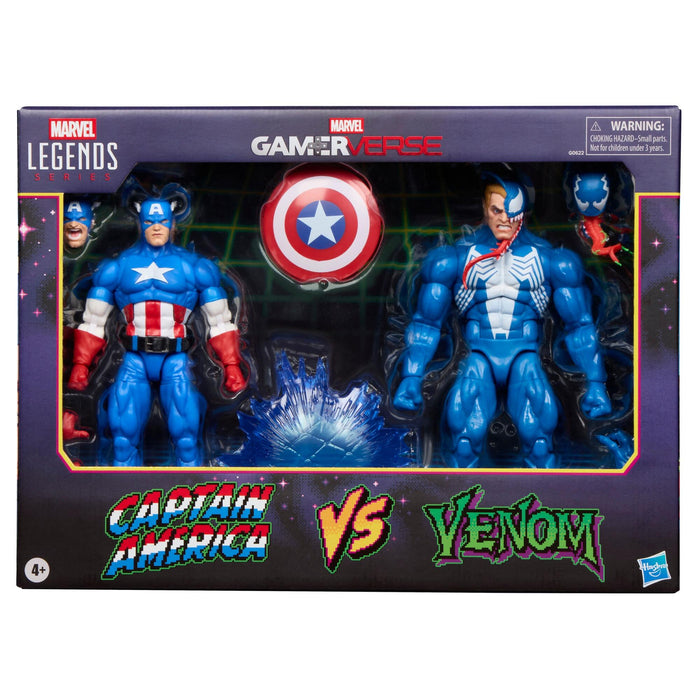 Marvel Legends Gamerverse 6 Inch Exclusive Action Figure 2-Pack - Captain America vs Venom