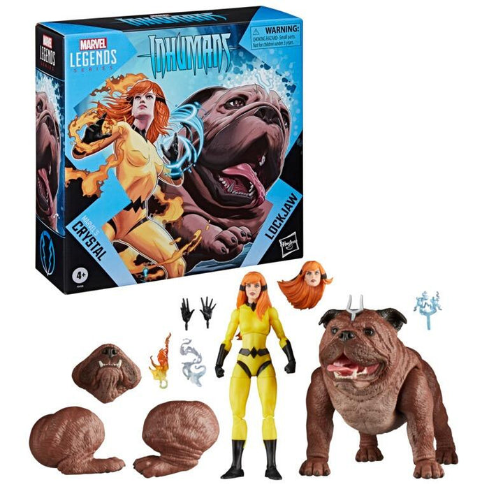 Marvel Legends Inhumans 6 Inch Exclusive Action Figures 2 Pack - Crystal & Lockjaw