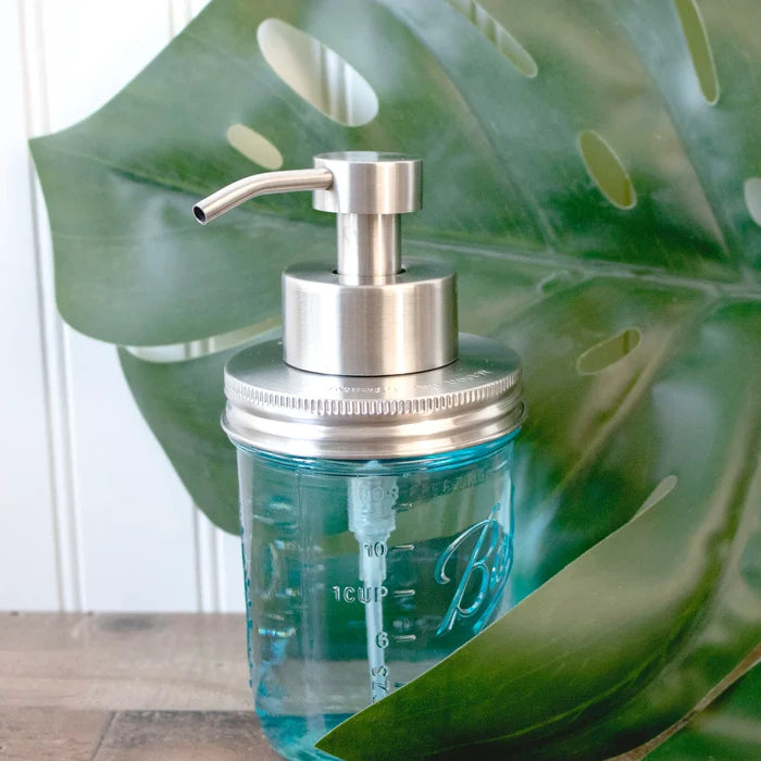 MASON JAR FOAMING SOAP PUMP DISPENSER-SATIN