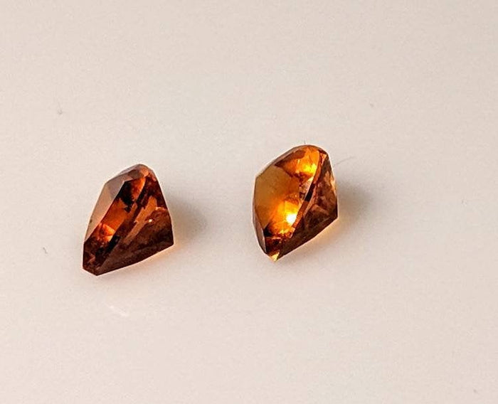 Matched Stones, Super Golden,Natural Brazillian Citrine, 6mm Trillion, Orange, VVS Eye Clean, Loose Stone, November Birthstone, Wholesale
