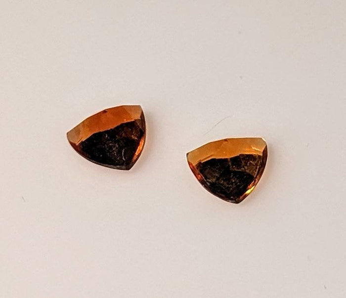 Matched Stones, Super Golden,Natural Brazillian Citrine, 6mm Trillion, Orange, VVS Eye Clean, Loose Stone, November Birthstone, Wholesale