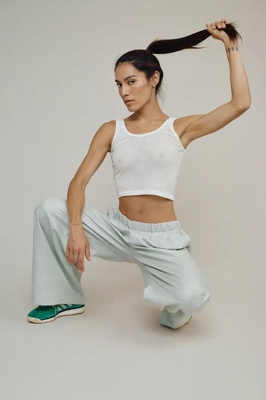 MESH SPORT TANK WASHED WHITE