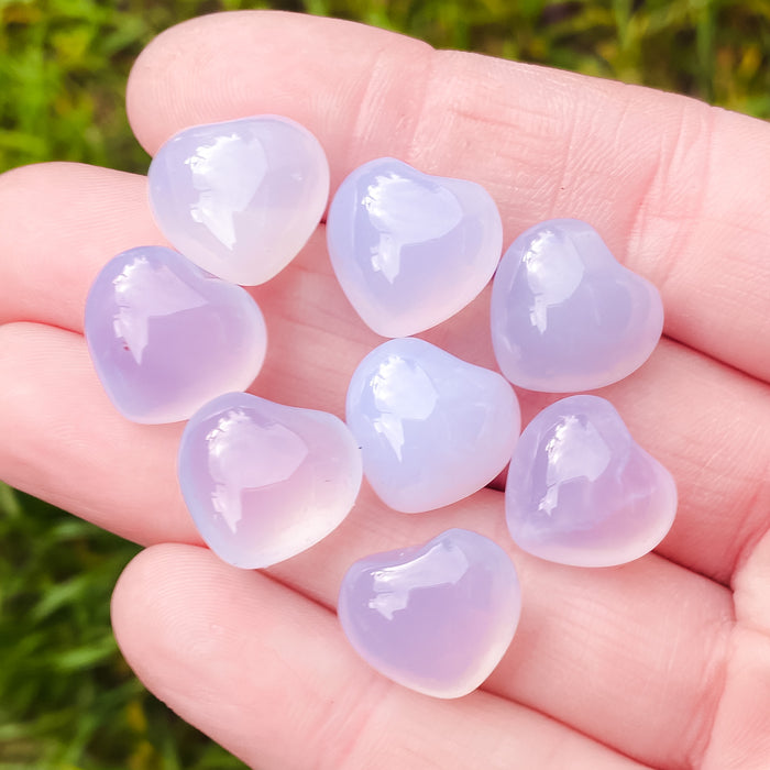 Mini Blue Chalcedony Heart