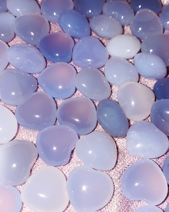 Mini Blue Chalcedony Heart