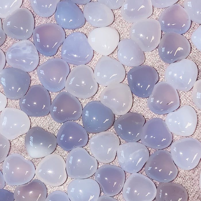 Mini Blue Chalcedony Heart