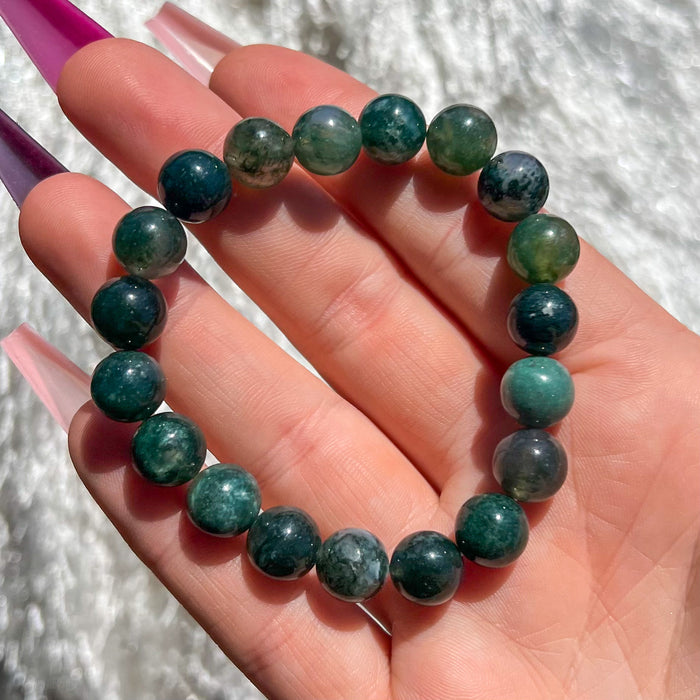 Moss Agate Bracelet {10mm}