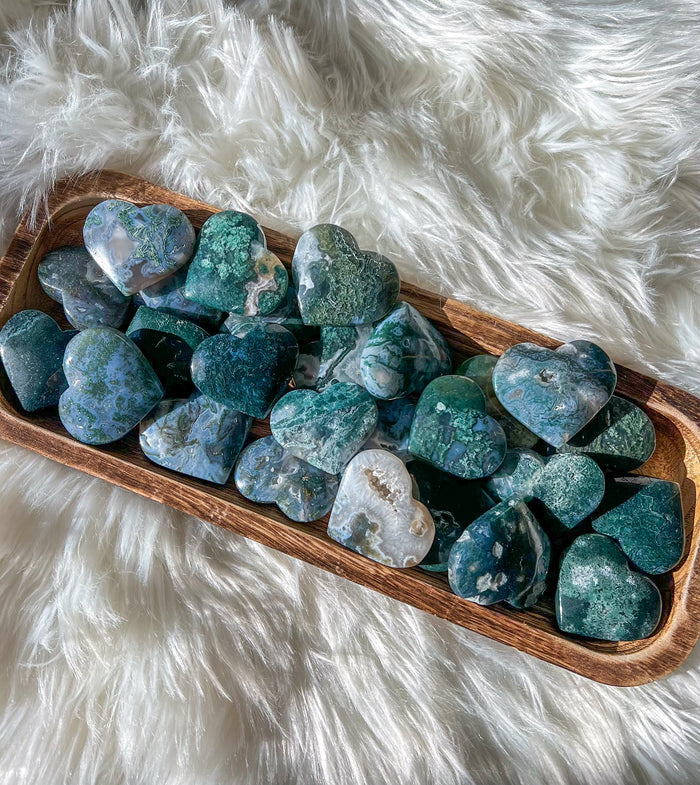 Moss Agate Heart
