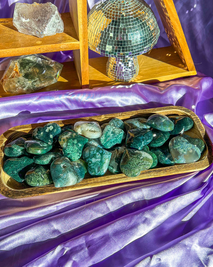 Moss Agate Heart