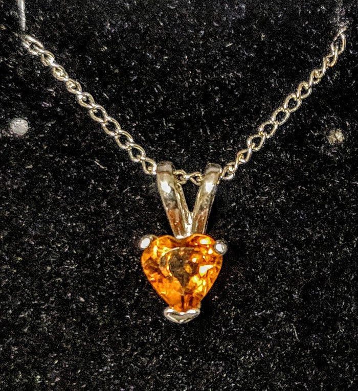Natural Birthstone Heart Pendant, Solid Sterling Silver or Solid 14kt White or Yellow Gold, 5mm, Children's Jewelry, Fine Jewelry, Petite
