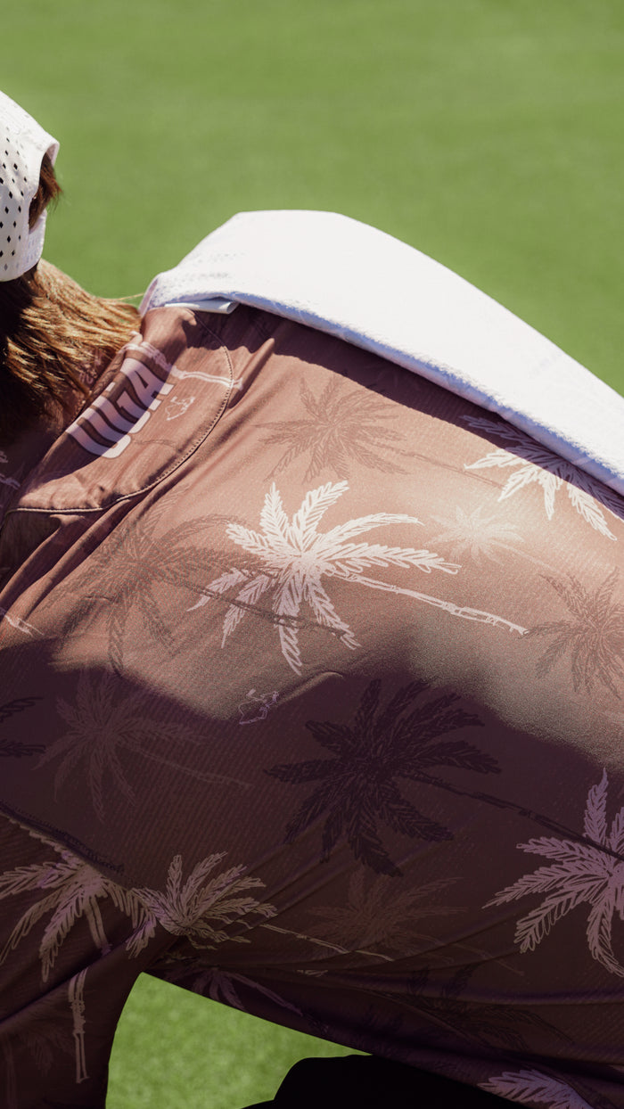 "Nucifera" Brown- OGA Men's Polo - Brown / Taupe