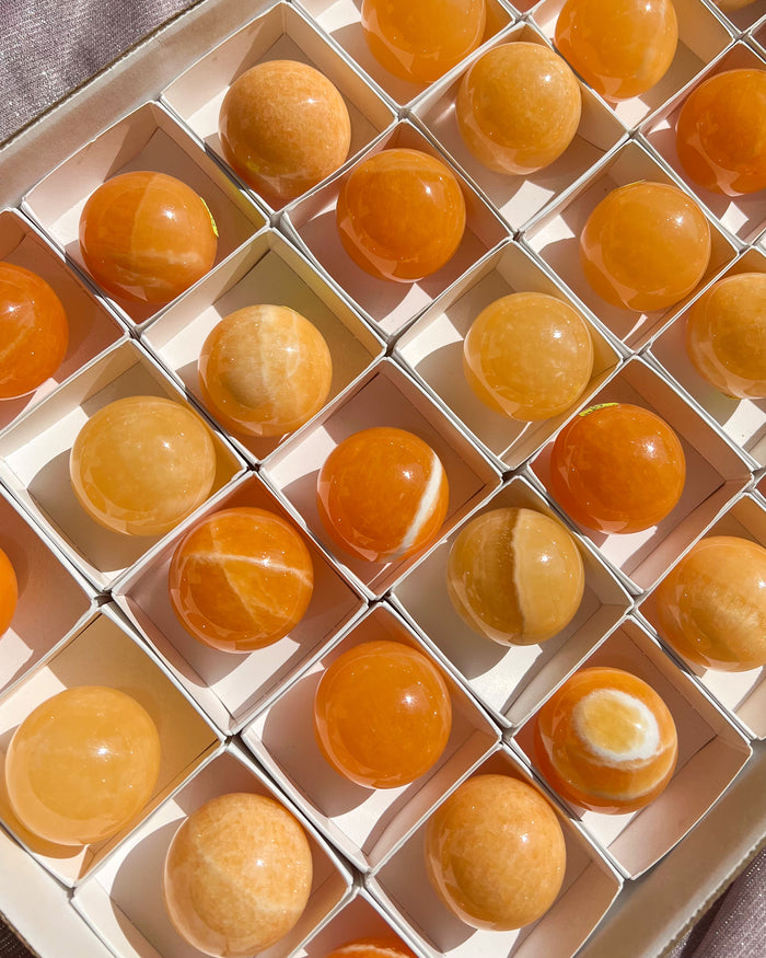 Orange Calcite Sphere