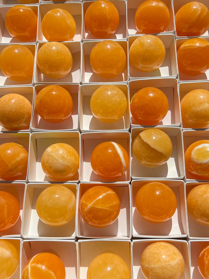 Orange Calcite Sphere