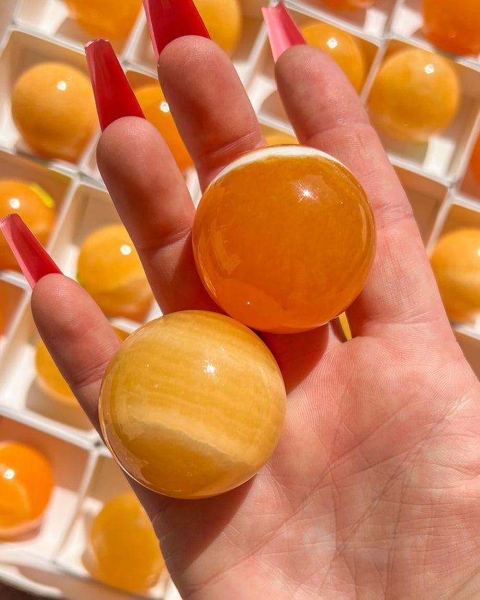 Orange Calcite Sphere