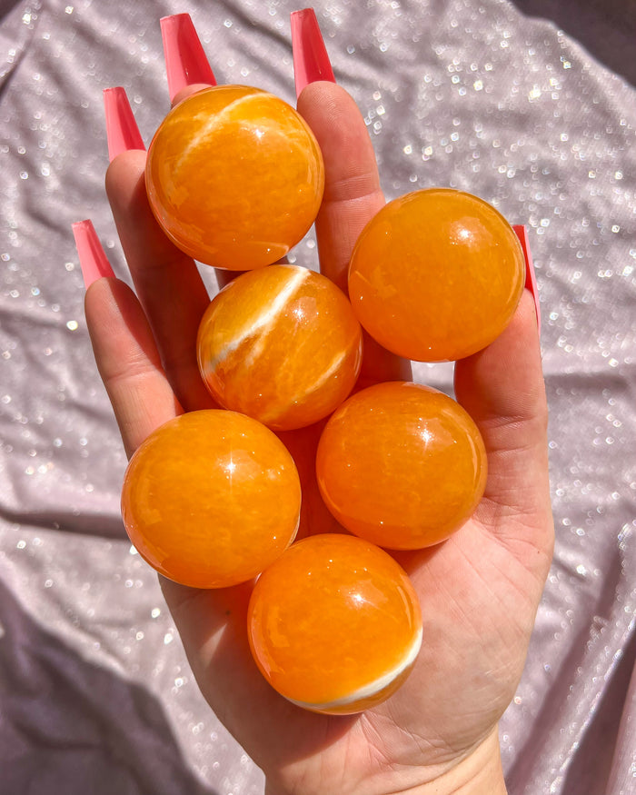 Orange Calcite Sphere