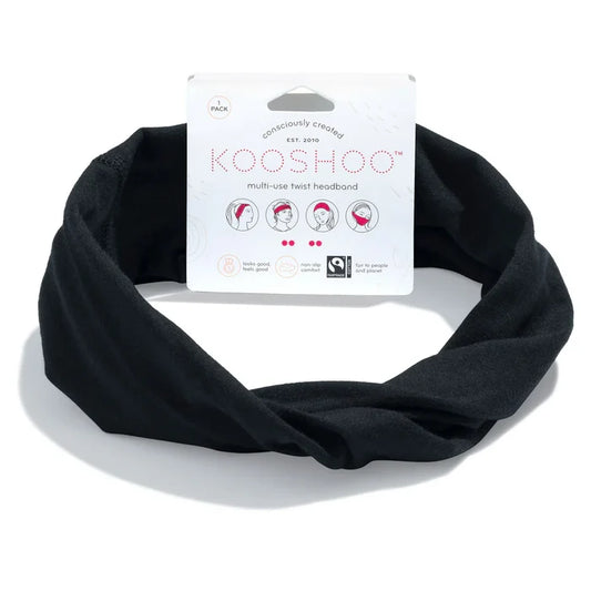ORGANIC TWIST HEADBAND- BLACK