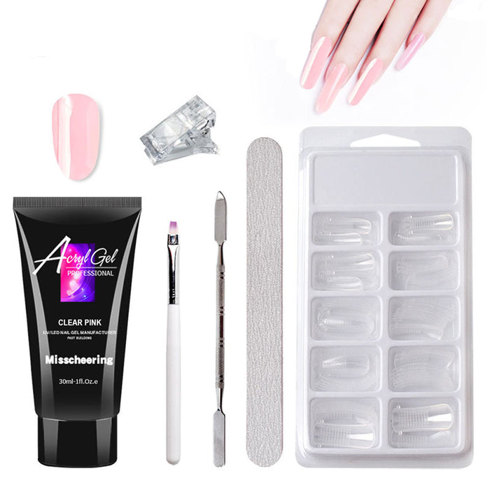 Painless Extension Gel Nail Art Without Paper Holder