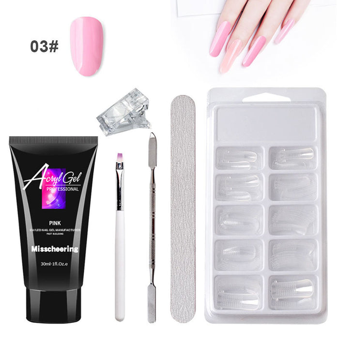 Painless Extension Gel Nail Art Without Paper Holder