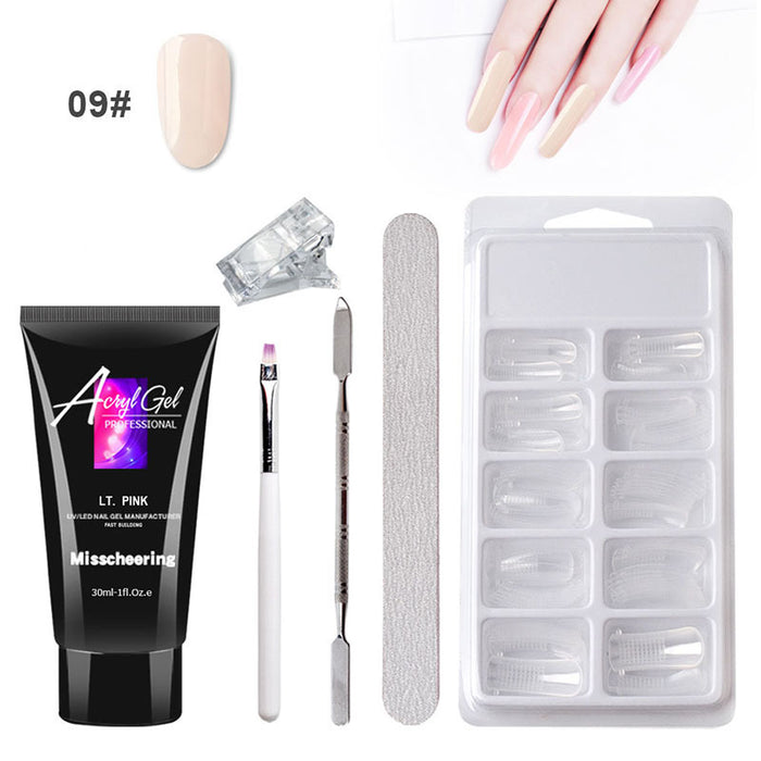 Painless Extension Gel Nail Art Without Paper Holder