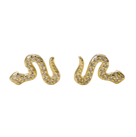 Pave Snake Studs