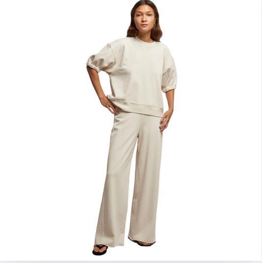 perfectwhitetee Amber Cotton Wide Leg Trouser