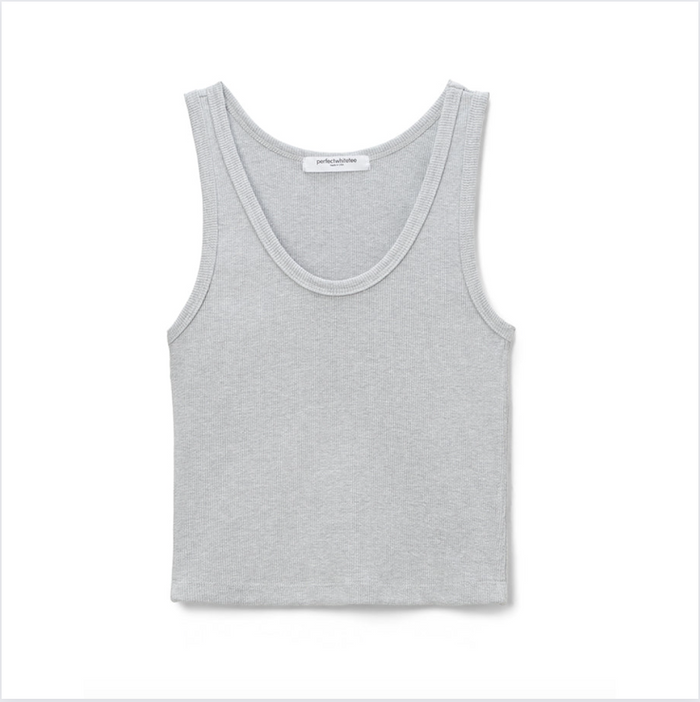 perfectwhitetee Blondie Structured Rib Bra Friendly Tank