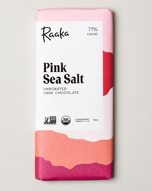 PINK SEA SALT UNROASTED DARK CHOCOLATE