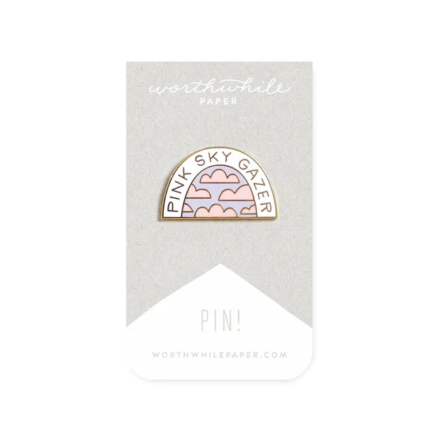 PINK SKY GAZER ENAMEL PIN