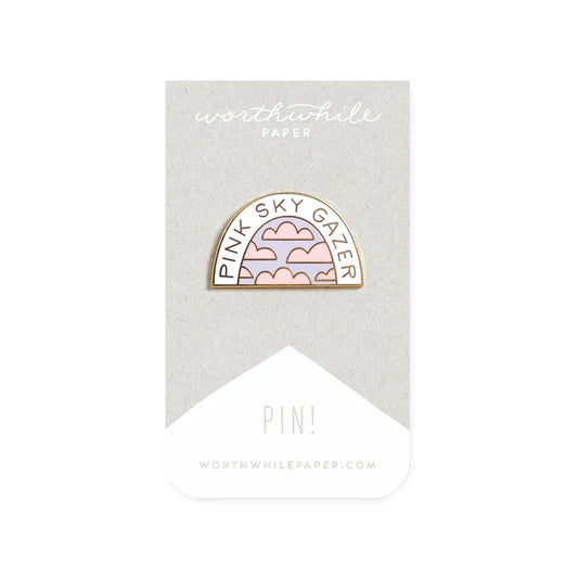 PINK SKY GAZER ENAMEL PIN