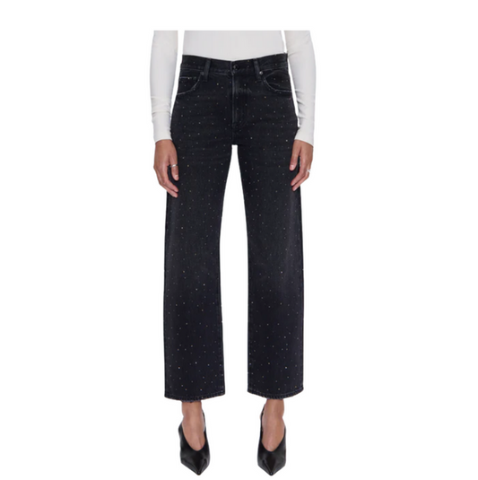 Pistola Lexi Mid Rise Bowed Straight Leg Jean - Silver Screen