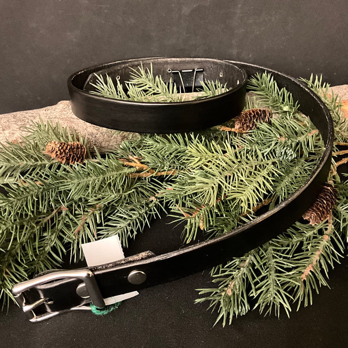Plain Thin Black Belt 40"