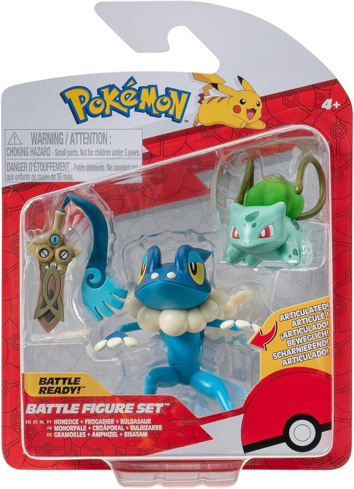 Pokémon Battle Figure 3 Pack W19 - Honedge, Frogadier & Bulbasaur