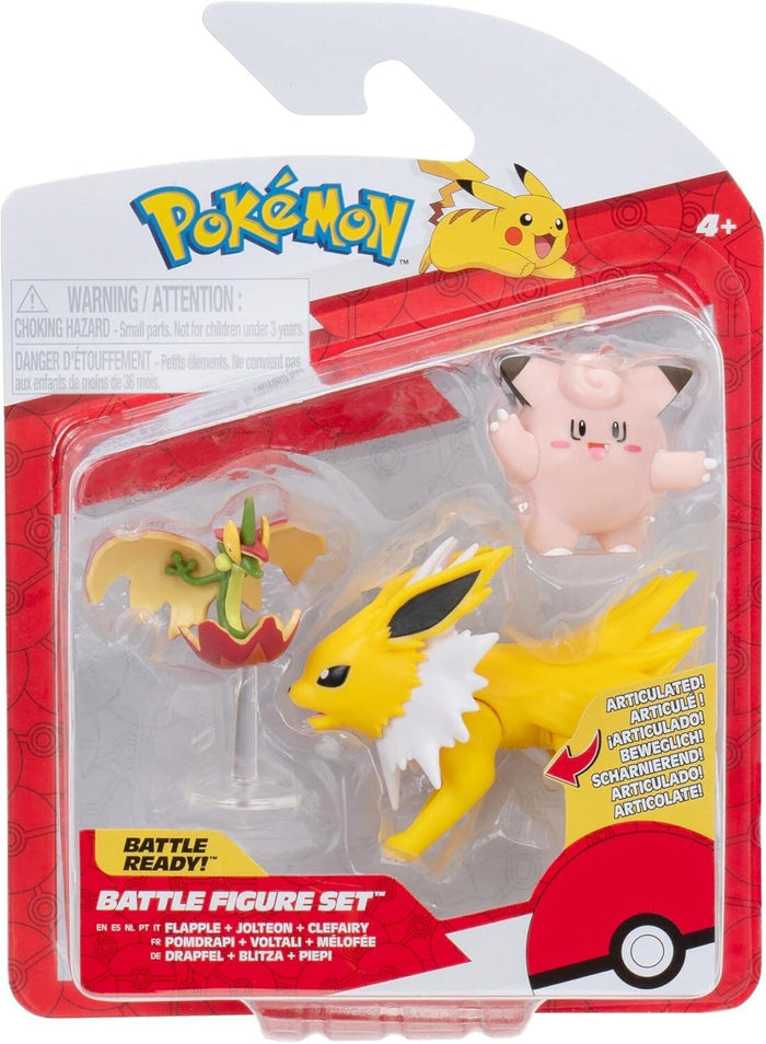 Pokémon Battle Figure 3 Pack W22 - Clefairy, Flappie & Jolteon