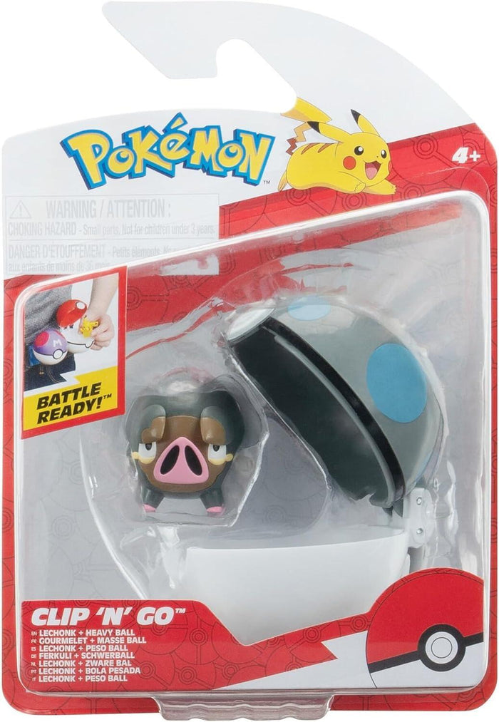 Pokémon Clip N Go Battle Figure Wave 18 - Lechonk With Heavy Ball