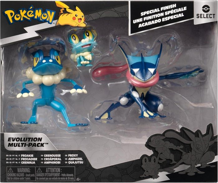 Pokémon Select Figure Evolution Multipack - Fraokie, Frogadier & Greninja