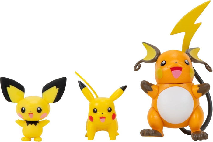 Pokémon Select Figure Evolution Multipack - Pichu, Pikachu & Raichu