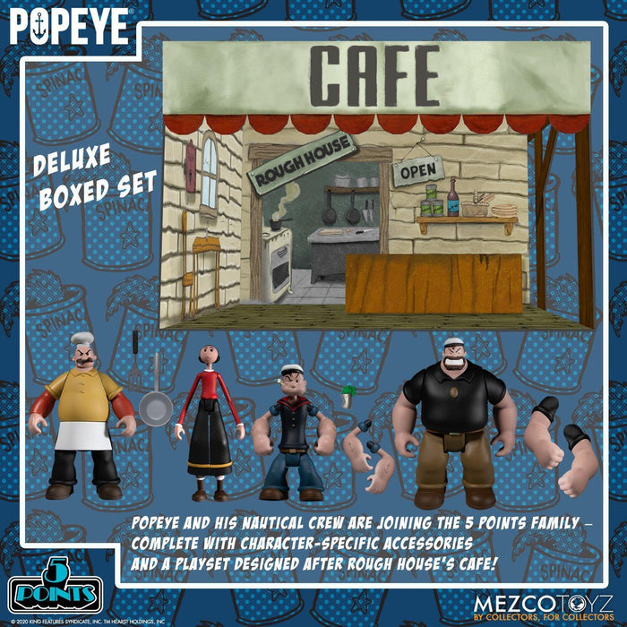 Popeye 5 Points Deluxe Figure Box Set - Rough House's Cafe