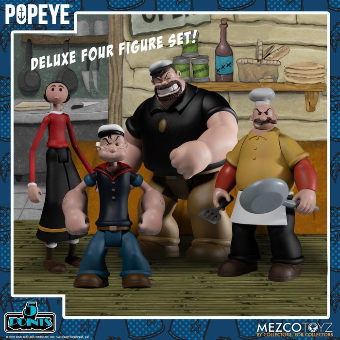 Popeye 5 Points Deluxe Figure Box Set - Rough House's Cafe